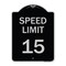 Signmission Speed Limit 15 Mph Heavy-Gauge Aluminum Architectural Sign, 24" x 18", BS-1824-22879 A-DES-BS-1824-22879 - alternate 1